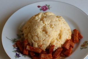 Яичная кашка с ветчиной